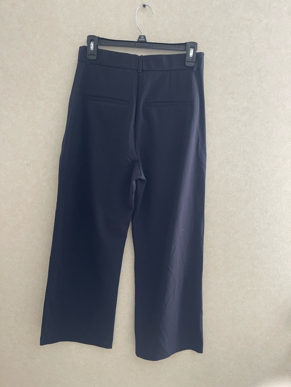 NWT Abercrombie Sloane Tailored Wide Leg Pants Navy Blue Size 27 Dress - Picture 3 of 10